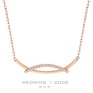 【WEDDING CODE】14K金 鑽石項鍊 N09HP2650玫(天然鑽石 618 禮物)