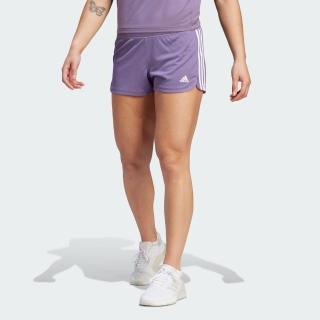 【adidas 愛迪達】短褲 女款 運動褲 國際碼 PACER 3S KNIT 紫 IL1369