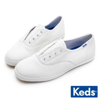 【Keds】CHILLAX 經典素面皮革休閒小白鞋-白(9213W132993)