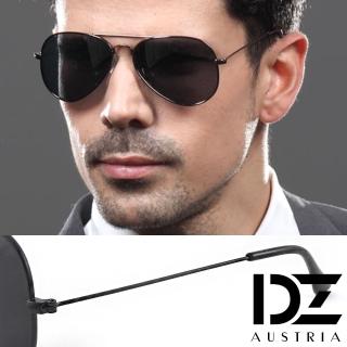 【DZ】UV400防曬偏光太陽眼鏡墨鏡-復古饗宴(黑框灰片)