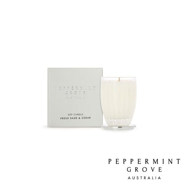 【Peppermint Grove】鼠尾草雪松 Fresh Sage & Cedar 60g 香氛蠟燭