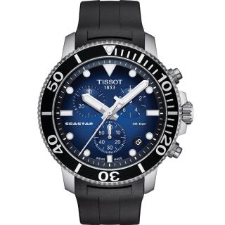 【TISSOT天梭 官方授權】Seastar 海星300米潛水錶(T1204171704100)