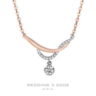 【WEDDING CODE】PT950鉑金14K金 鑽石項鍊 ZZ1622雙色(天然鑽石 618 禮物)