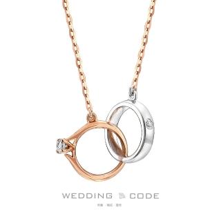 【WEDDING CODE】14K金 鑽石項鍊 3681雙色(天然鑽石 618 禮物)