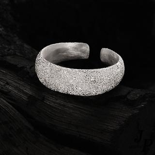 【Jpqueen】銀河閃耀寬版彈性開口戒指(銀色)