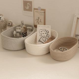 【zozo】日式編織收納籃-大(棉麻置物籃 化妝品收納籃 飾品收納籃)