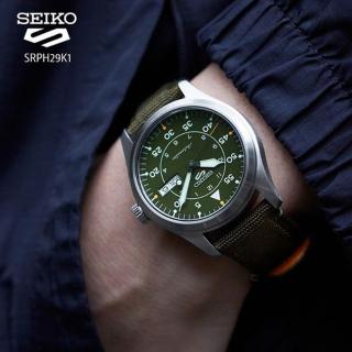【SEIKO 精工】5 Sports 軍風帆布錶帶機械錶-39.4mm 618年中慶(4R36-10A0G/SRPH29K1)