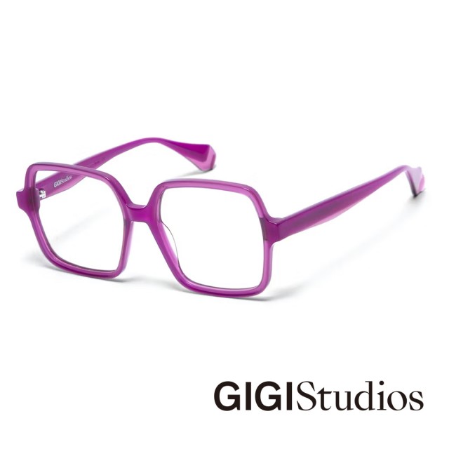 【GIGI Studios】歐美內圈透明造型光學眼鏡(紫 - VIVID-6819/6)