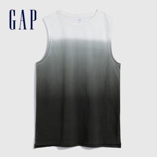 【GAP】男童裝 背心-黑白漸層(626592)