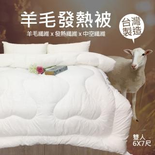 【Aaron艾倫生活家】超熱感台灣製 頂級發熱羊毛被(雙人6*7尺)
