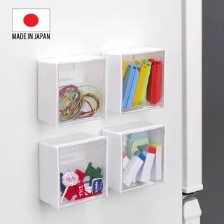 【寶盒百貨】2入日本製SWING磁鐵小物斜取盒 透明置物盒(冰箱磁鐵收納 掀蓋收納 廚房)