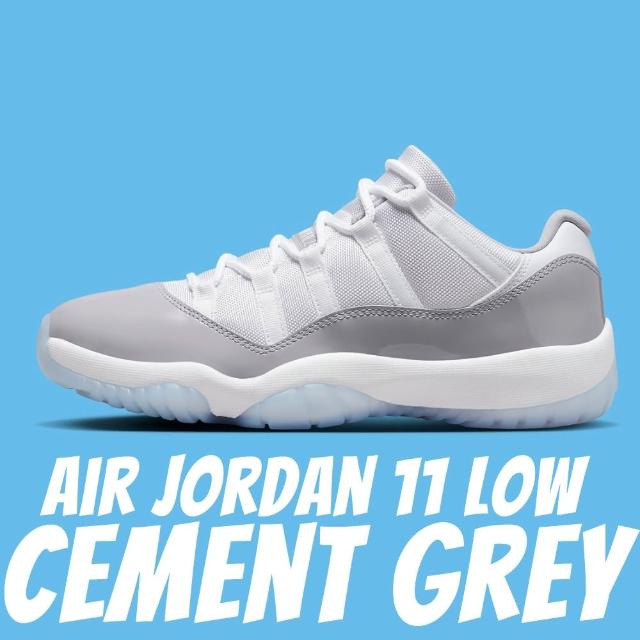 【NIKE 耐吉】休閒鞋Air Jordan 11 Low Cement Grey 灰水泥