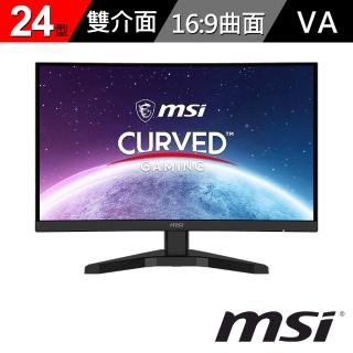 【MSI 微星】G245CV 24型 VA 16:9 100Hz 電競螢幕(曲面設計/DP/HDMI/1ms)