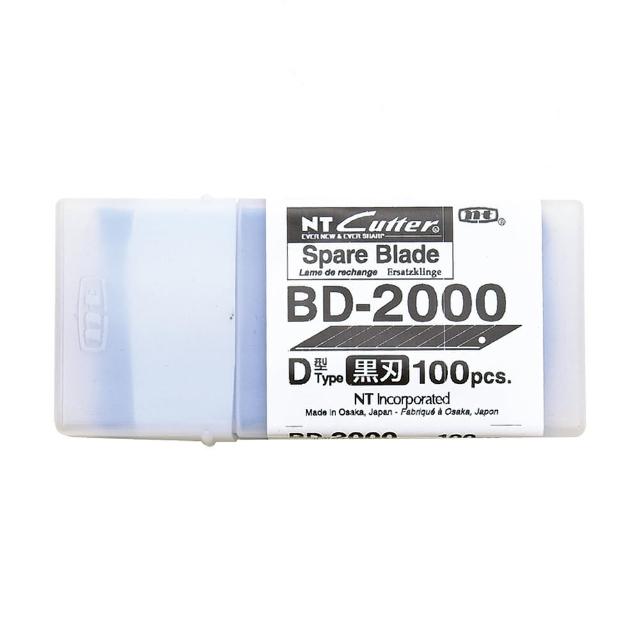 【NT Cutter】筆型替換刀片 30度 黑刃 100片入 /盒 BD-2000