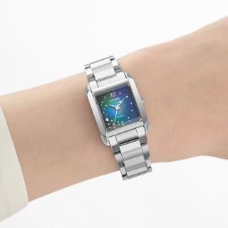 【CITIZEN 星辰】限量款千彩之海真鑽光動能時尚女錶-藍x銀/21.5mm(EW5591-60L)