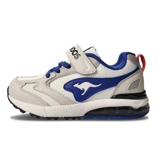 【KangaROOS】美國袋鼠鞋 童鞋 CAPSULE 太空氣墊慢跑鞋 米藍(KK31951)
