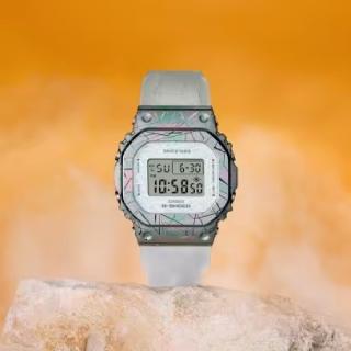 【CASIO 卡西歐】40周年限定型號冒險者寶石系列方形潮流腕錶 特殊色 38.4mm(GM-S5640GEM-7)