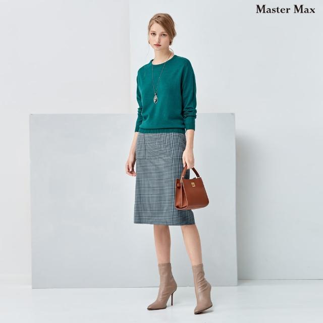 【Master Max】後鬆緊抽繩腰頭小方格休閒短裙(8222009)