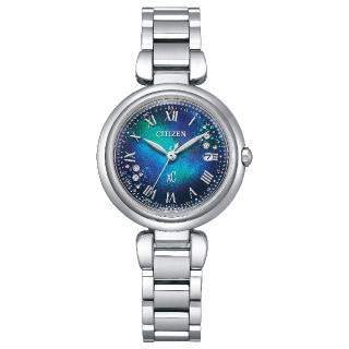 【CITIZEN 星辰】千彩之海限定款女士鈦金屬電波光動能時尚腕錶 29mm(ES9460-61L)