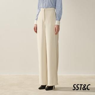 【SST&C 換季６５折】奶油白高腰寬版褲8262309001