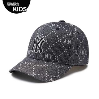【MLB】童裝 可調式棒球帽 童帽 MONOGRAM系列 紐約洋基隊(7ACPMD33N-50BKS)