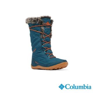 【Columbia 哥倫比亞官方旗艦】女款-MINXOmni-Tech鋁點蓄熱防水長筒雪靴-孔雀藍(UBL59640PC/HF)