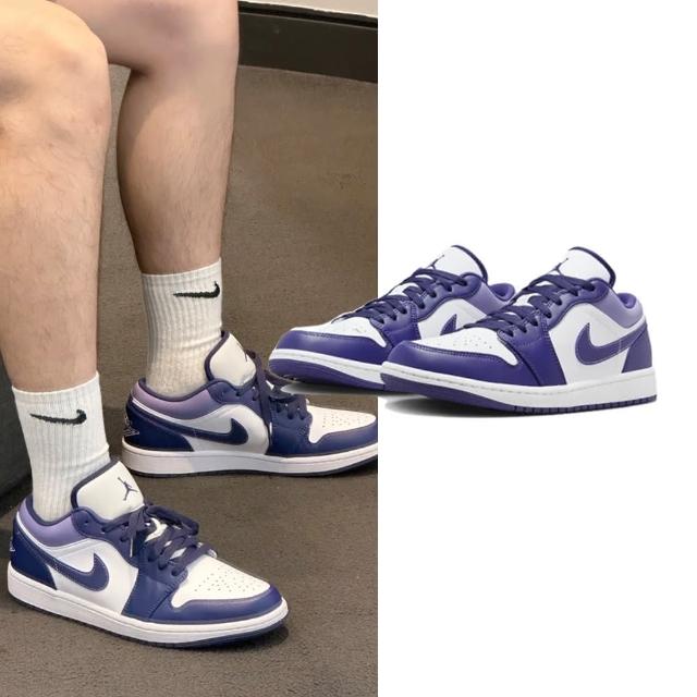 NIKE 耐吉NIKE 耐吉Air Jordan 1 Low Sky J Purple 男鞋紫白白紫