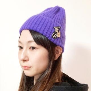 【CRYSTAL BALL 狗頭包】安格拉羊毛帽-紫(狗頭包)