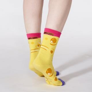【needo socks】幾米 忘記親一下 。風中跳舞 1:1(大童尺寸/刺繡棉襪/分左右腳的襪子/台灣設計製造)