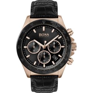 【HUGO BOSS】HB1513753德式競速經典玫瑰金三眼計時腕錶.(小勞系列經典玫瑰金三眼計時腕表)