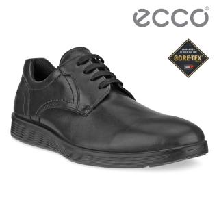 【ecco】S LITE HYBRID 輕巧混合經典防水正裝皮鞋 男鞋(黑色 52036401001)