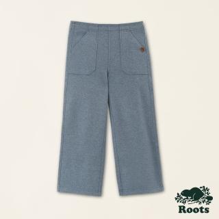 【Roots】Roots大童-率性生活系列 單寧刷色口袋寬褲(藍色)