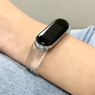 【Timo】小米5/小米6/小米7 通用 一體成型透明錶帶