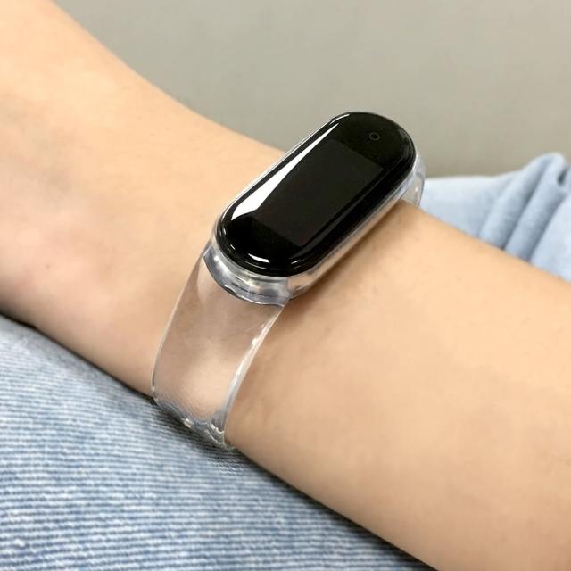 【Timo】小米5/小米6/小米7 通用 一體成型透明錶帶