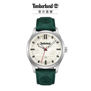 【Timberland】男錶 RAMBUSH系列 戶外風格腕錶 皮帶-白/綠色42mm(TDWGA0029604)