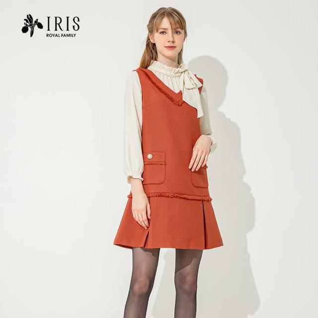 【IRIS 艾莉詩】低腰剪接背心洋裝(36616)
