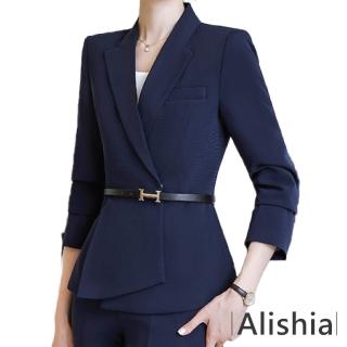 【Alishia】摩登都市風格收腰西裝外套 S-4XL(現+預 灰 / 深藍 / 黑)
