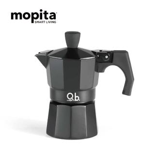 【義大利MOPITA莫比塔】摩卡壺/咖啡壺 黑色 3杯份 BLCF03QB101(摩卡壺、咖啡壺)
