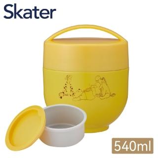 【Skater】不鏽鋼雙層保溫便當盒 可提式 540ml 小熊維尼(午餐/野餐/郊遊/通勤/上學)