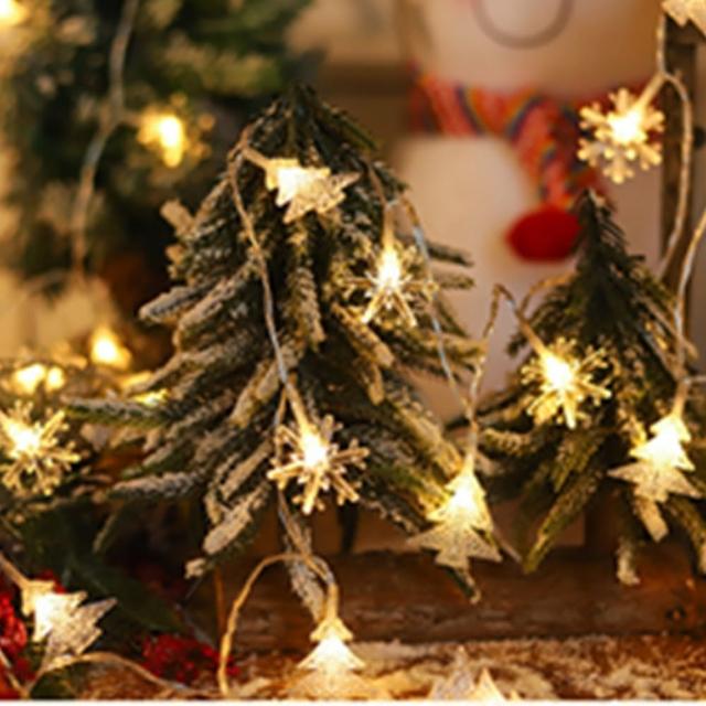 【北熊天空】雪花+聖誕樹燈串 300cm 佈置燈串聖誕裝飾燈飾(聖誕燈 氣氛燈 串燈 聖誕節 聖誕佈置)