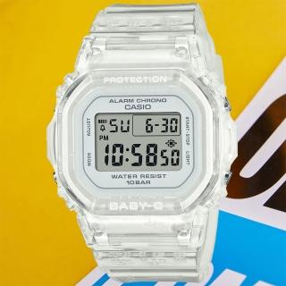 【CASIO 卡西歐】BABY-G 簡約纖薄方形電子腕錶 女王節(BGD-565S-7)