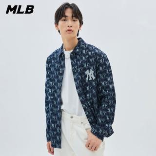 【mlb】牛仔丹寧襯衫 cube monogram系列 紐約洋基隊(3adrm0734-50nyd)