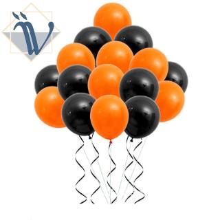【Viita】萬聖節派對佈置氣球裝飾超值組 Halloween黑橘氣球20入