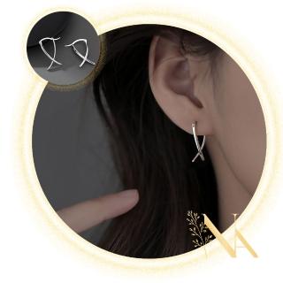 【NANA】娜娜 高級感線條交叉耳環 NA112101801(交叉耳環)