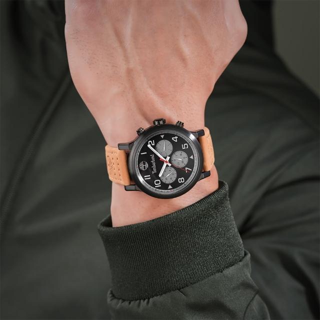 【Timberland】天柏嵐 Sherbrook系列 活力運動腕錶(TDWGF0028902 黑色)
