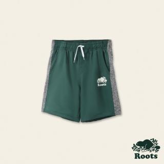 【Roots】Roots大童-自然俱樂部系列 海狸LOGO海灘褲(森林綠)