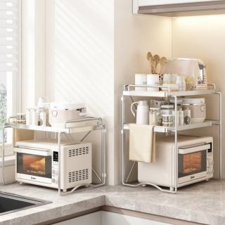 【MGSHOP】家居美感 廚房電器收納架 微波爐架 烤箱架(雙層款)