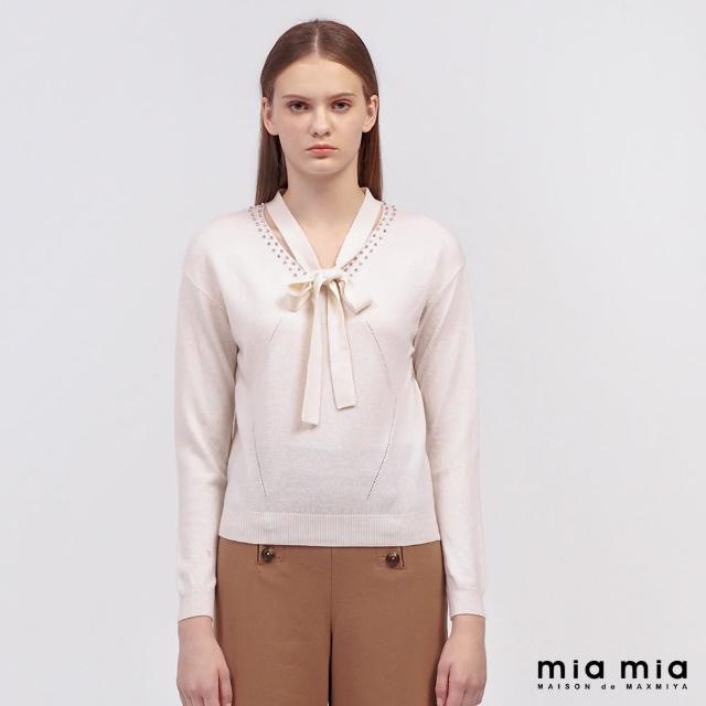 【mia mia】V領綁帶羊毛針織衫