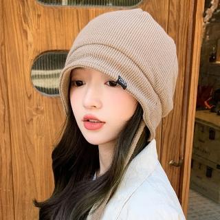 【Acorn 橡果】韓系保暖毛帽護耳防風防曬機能帽修飾小臉1747(卡其)