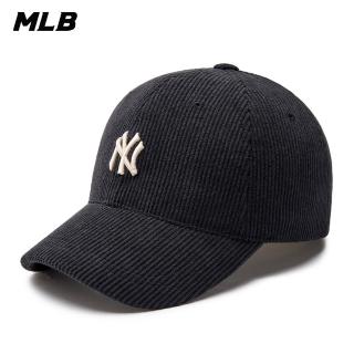 【MLB】N-COVER 可調式軟頂燈芯絨棒球帽 紐約洋基隊(3ACPWC136-50BKS)